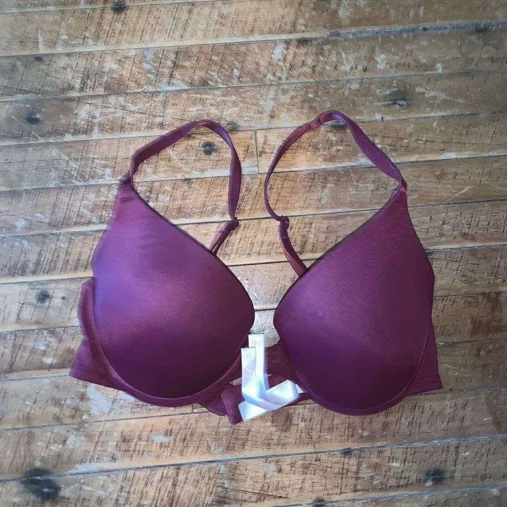Victoria’s Secret maroon wear everywhere push-up 32D bra